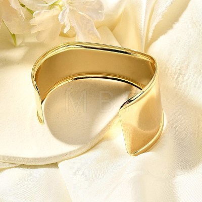 Rack Plating Brass Cuff Bangles BJEW-A137-02G-1