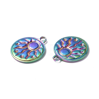 Ion Plating(IP) 304 Stainless Steel Pendant Cabochon Settings STAS-G278-01MC-1