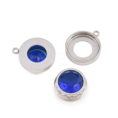 304 Stainless Steel Rhinestone Pendants STAS-Z203-01P-02-1