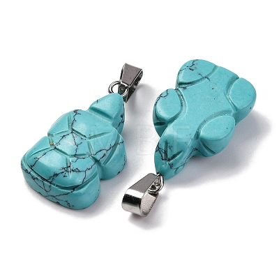 Synthetic Turquoise Pendants G-B127-06P-01-1