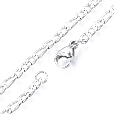 Men's 201 Stainless Steel Figaro Chains Necklace NJEW-N050-A08-3-45P-1