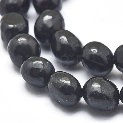 Natural Shungite Beads Strands G-F675-13A-1