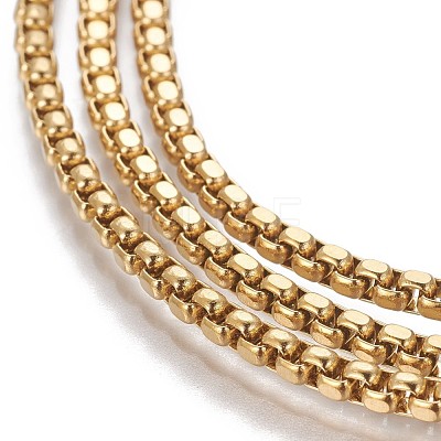 3.28 Feet 304 Stainless Steel Box Chains X-CHS-P007-32G-02-1