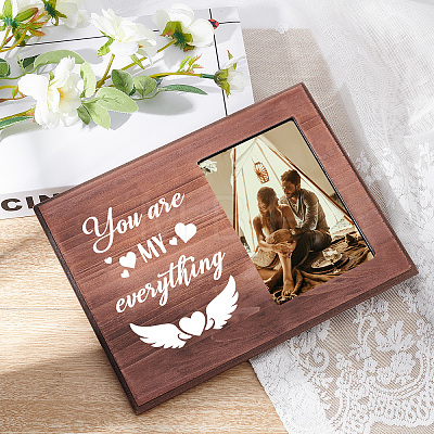 MDF Wood Photo Frames DIY-WH0231-056-1