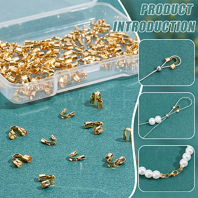   120Pcs 2 Styles Brass Cord Locks KK-PH0006-84G-1