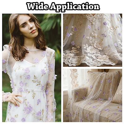 2 Yards Polyester Mesh Fabrics DIY-WH0622-656A-1