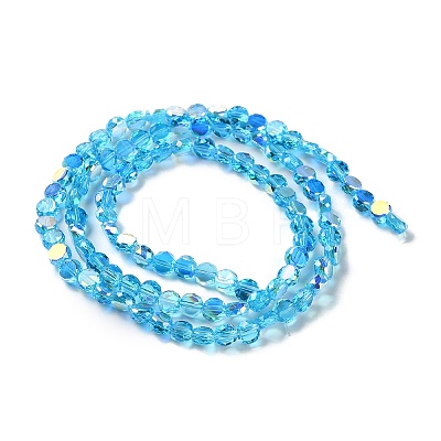 Transparent Electroplate Glass Beads Strands GLAA-Q099-I01-02-1