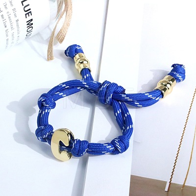 Letter C Cotton Cord Braided Knot Bracelets FS-WG79C27-03-1
