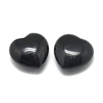 Natural Obsidian Heart Love Stones G-S336-01D-10-1