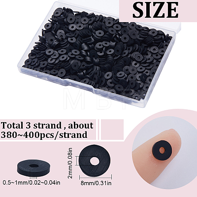 Flat Round Eco-Friendly Handmade Polymer Clay Beads CLAY-SC0001-58B-03-1