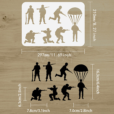 Plastic Drawing Painting Stencils Templates DIY-WH0396-437-1
