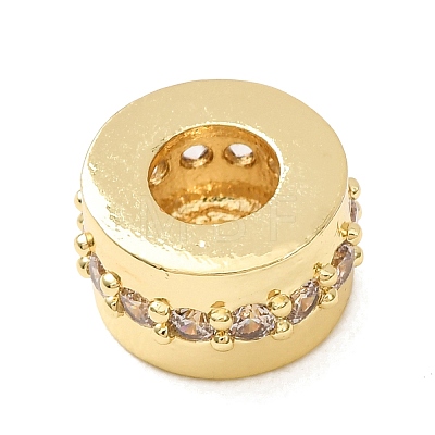 Brass Micro Pave Cubic Zirconia European Beads CU-CBA0A9C-08G-B-1
