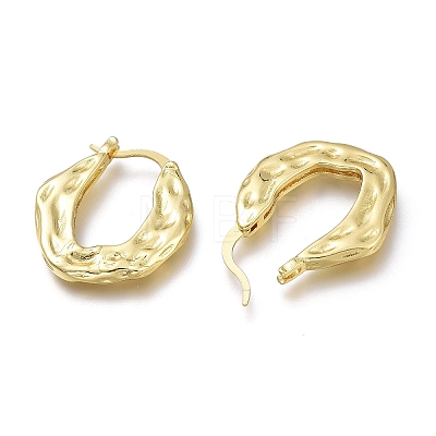 Brass Hoop Earrings X-EJEW-H104-17G-1