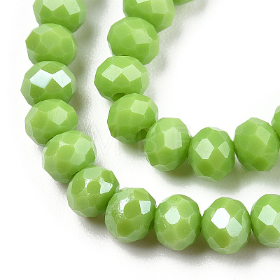 Electroplate Glass Beads Strands EGLA-A034-P4mm-A28-1