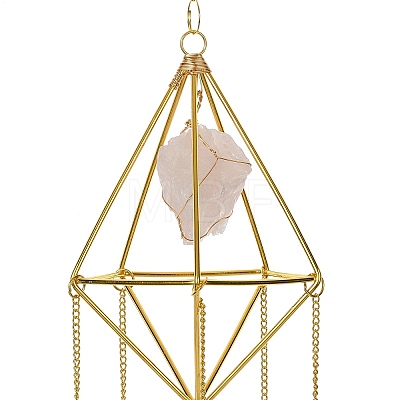 Golden Iron Wind Chime HJEW-K045-01G-06-1