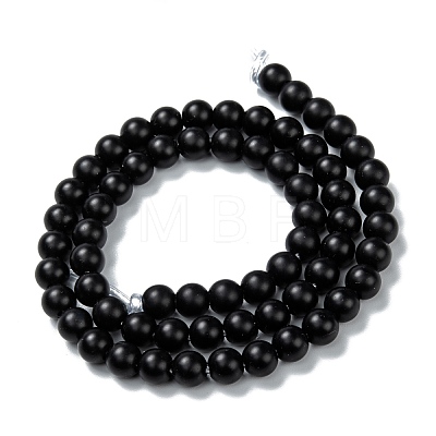 Natural Black Onyx Beads Strands G-Z024-01C-1
