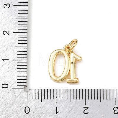 Brass Micro Pave Clear Cubic Zirconia Charms KK-P339-27G-10-1