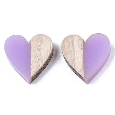 Resin & Wood Two Tone Cabochons RESI-R425-04C-1