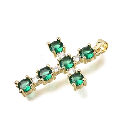 Brass Pave Cubic Zirconia Pendants CU-CBAE7DF-11G-B-1