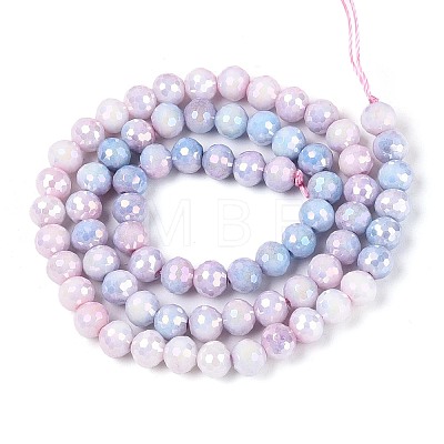 Anti-Tarnish Electroplate Glass Beads Strands X-GLAA-N056-6mm-06-1