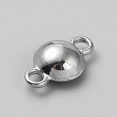 Faceted Glass Flat Round Connector Charms FIND-WH20042-56I-1
