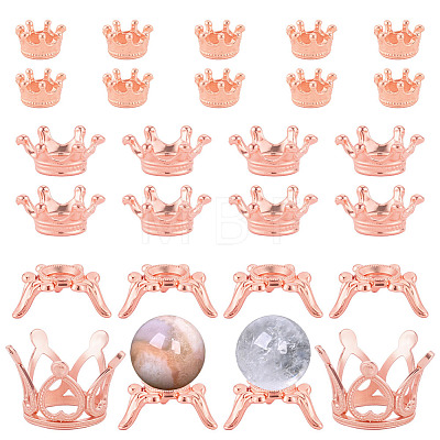 26Pcs 4 Styles Crown Alloy Display Stands for Gemstone FIND-AR0006-93RG-1