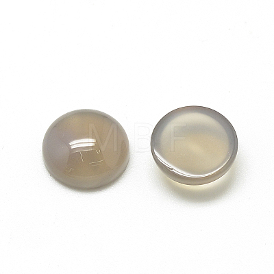 Natural Gray Agate Cabochons X-G-R416-12mm-15-1
