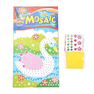 DIY EVA Mosaic Sticker Papers with Diamond DIY-P031-A01-1