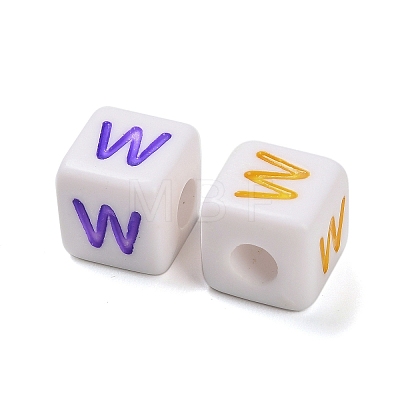 Opaque Acrylic Beads OACR-I022-01W-1