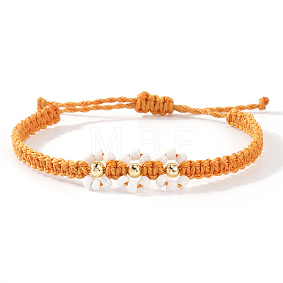 Handmade Daisy Glass Seed Bead Woven Flower Braided Bracelets CR2331-5-1
