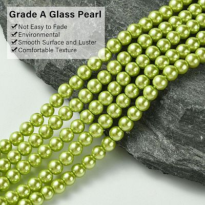 Grade A Glass Pearl Beads LS-HY-J001-4mm-HX014-1