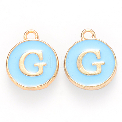 Golden Plated Alloy Enamel Charms LS-ENAM-S118-04G-1