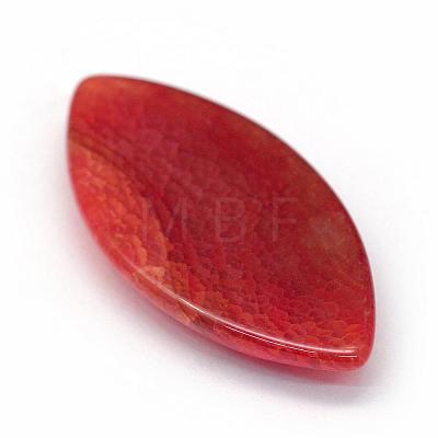 Horse Eye Dyed Natural Crackle Agate Cabochons G-R350-09-1