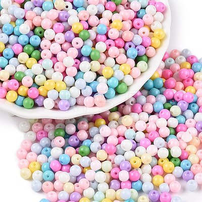 Opaque Baking Painted Glass Beads DGLA-T004-03B-1