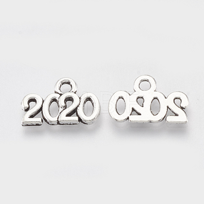 Tibetan Style Alloy Charms X-TIBE-T010-35AS-RS-1