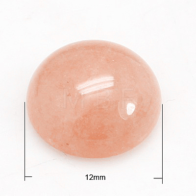 Cherry Quartz Glass Cabochons G-H1596-FR-12mm-21-1