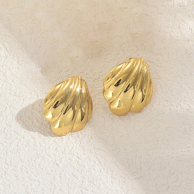 Stainless Steel Textured Stud Earrings EE6947-4-1