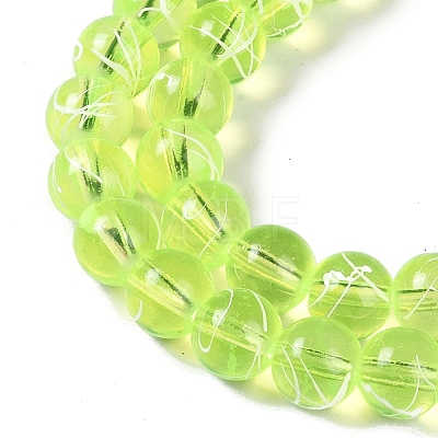 Drawbench Transparent Glass Beads Strands GLAD-Q012-8mm-07-1