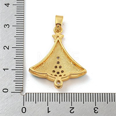 Christmas Brass Micro Pave Cubic Zirconia Pendant KK-H468-03A-02G-1