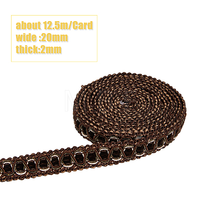 Polyester Braided Lace Trim OCOR-WH0079-71D-1
