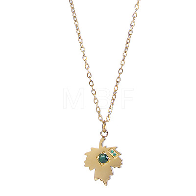 304 Stainless Steel Pave Cubic Zirconia Pendant Necklaces for Women WG4D9D9-02-1