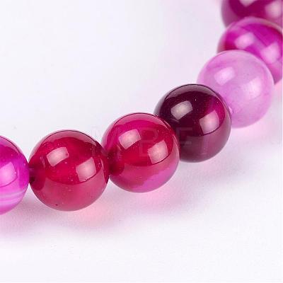 Natural Striped Agate/Banded Agate Beads AGAT-6D-3-1