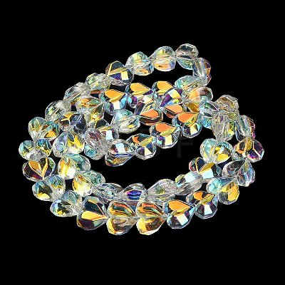 Electroplate Transparent Glass Beads Strands EGLA-B012-AB-1