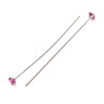 Brass Micro Pave Cubic Zirconia Stud Earring Findings CU-CBA4618-01P-03-1