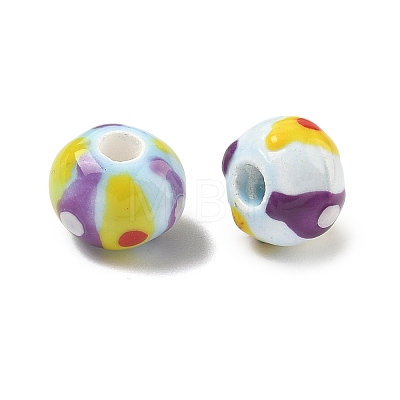 Handmade Porcelain European Beads PORC-C009-01B-1