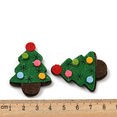 Christmas Trees Non-woven Fabrics Cabochons FIND-K015-01B-1