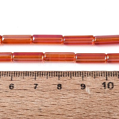 Electroplate Transparent Glass Beads Strands EGLA-Q132-02A-C02-1