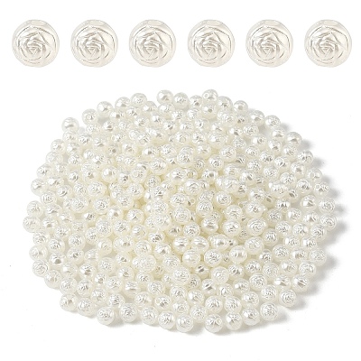 Pearlized Opaque Acrylic Beads OACR-YW0003-70A-1