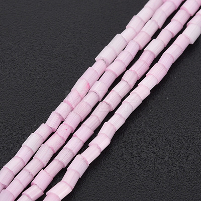 Glass Silk Stain Style Beads Strands GLAA-N047-001A-08-1
