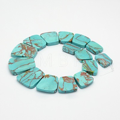 Synthetic Turquoise Trapezoid Bead Strands G-L359-04-1